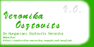 veronika osztovits business card